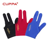 cuppa lycra fabric snooker billiard cue gloves pool left hand three finger billiard accessory blueblackred high elastic gloves