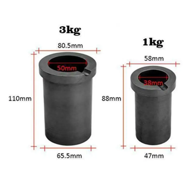 

Graphite Crucible 1/3 KG Furnace Torch Metal Melting Refining Crucibles Casting Cup for Gold Silver Coppers Brass Aluminum