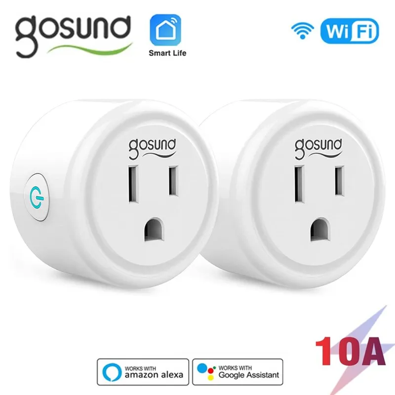 

Gosund 2.4G WiFi Smart Plug WiFi Outlet US Mini Socket Smart Life App Work With Alexa Google Remote Control No Hub Required