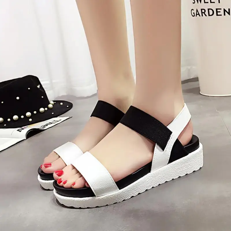 

New Gladiator Women Shoes Roman Sandals Shoes Women Sandals Peep-Toe Flat Woman Sandalias Mujer