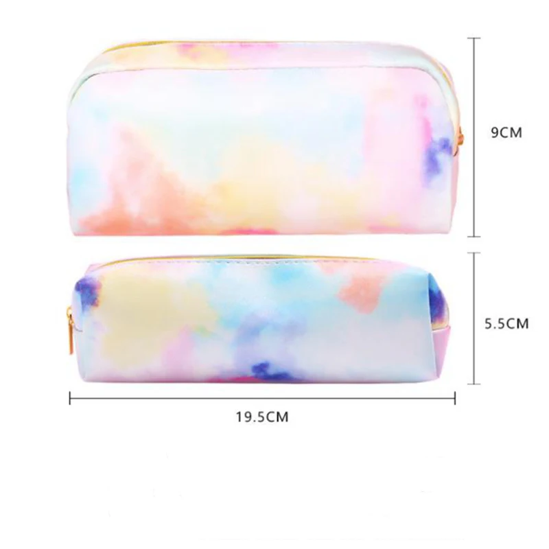 Кавайный чехол для карандаша яркого розового цвета Искусственная кожа ПУ и