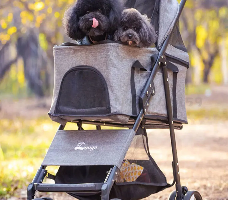 Pet Stroller Light Folding Folding Cart Cat Dog Teddy Nest Basket Outdoor Travel Supplies