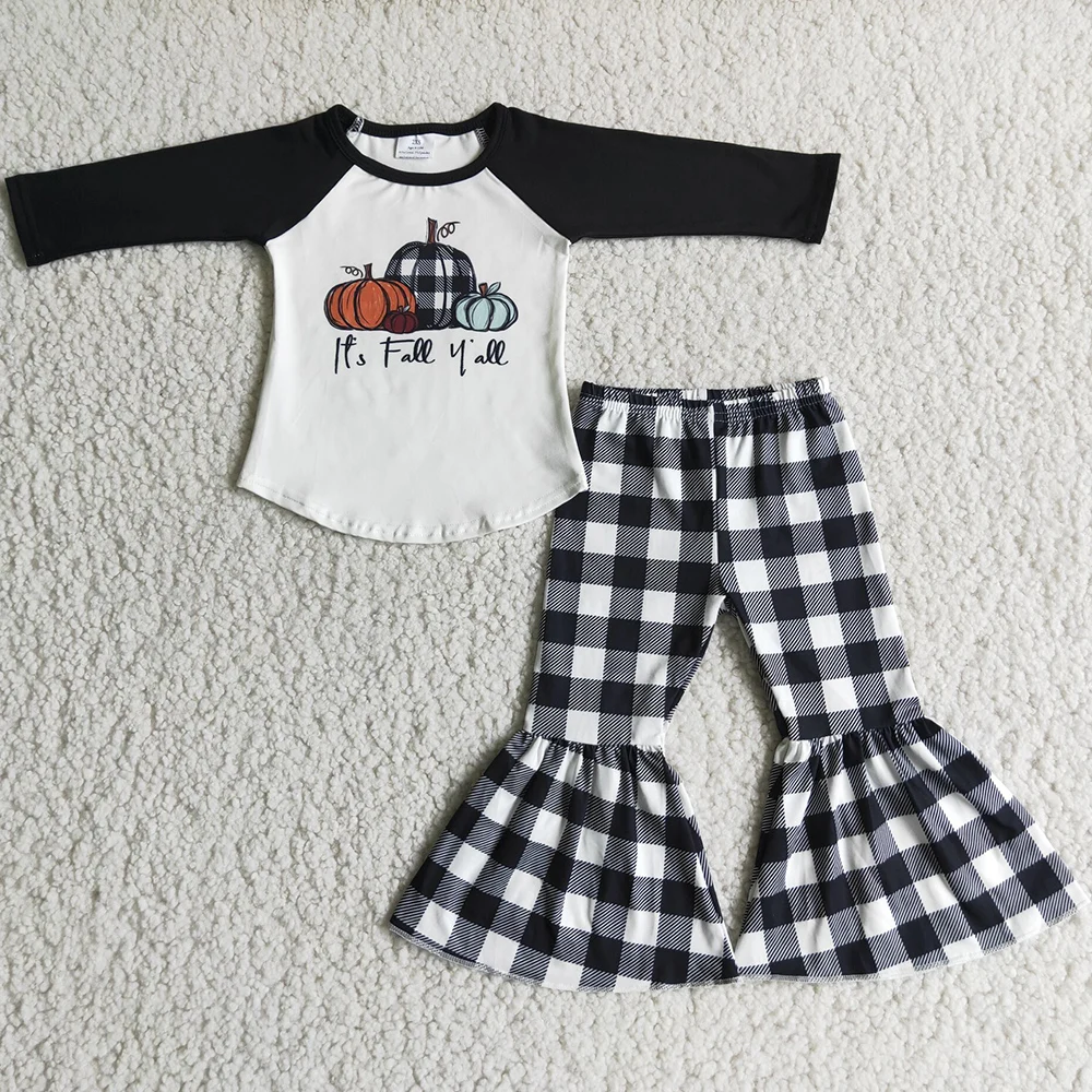 Лидер продаж детская дизайнерская одежда наряды с колокольчиком для девочек