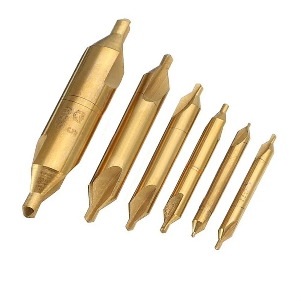60 Degree Titanium Plated HSS Center Spotting Drill Bit Combined Countersink Bit