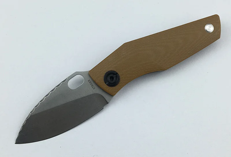 G10 A LEMIFSHE SJ75 маленький БАК складной нож D2 лезвие TC4 титановый сплав+ G10. Ручка из углеродного волокна Открытый Кемпинг нож для фруктов EDC - Цвет: G10 A