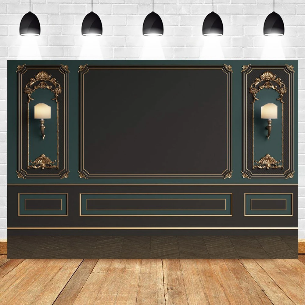 

Photophone Black Wall Retro Door Room Vintage Photography Backdrops Wedding Birthday Portrait Photocall Background Photo Studio