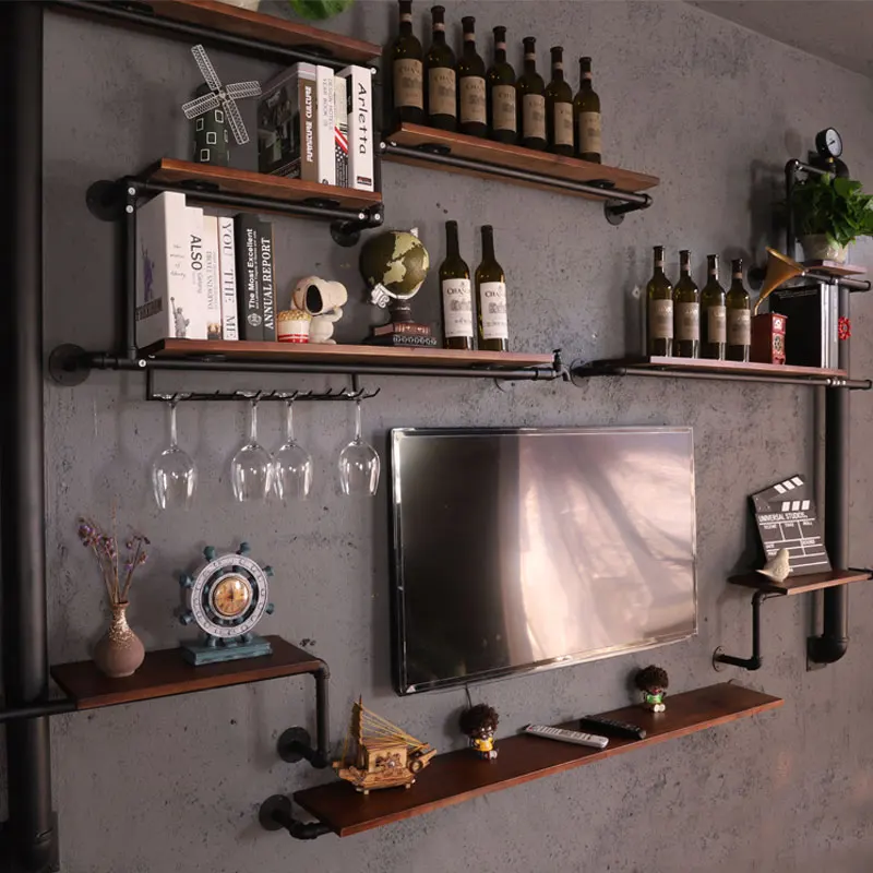 Ретро дизайн ТВ фон настенный Декор Рамка креативная настенная полка