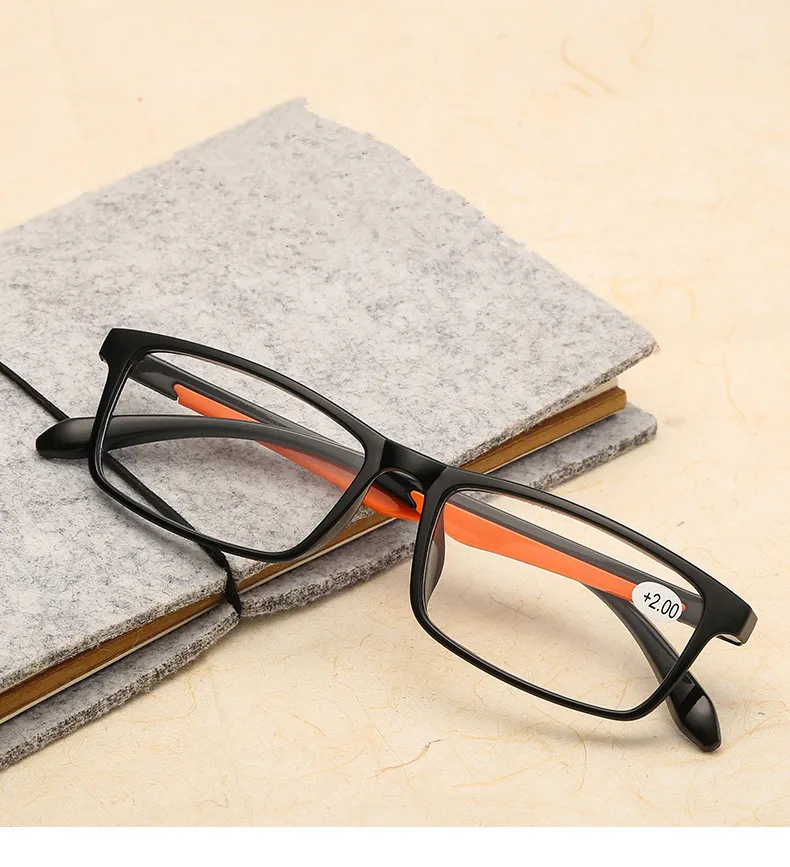 Очки для чтения TR90 мужчин и женщин модные ультралегкие пресбиопические линзы с