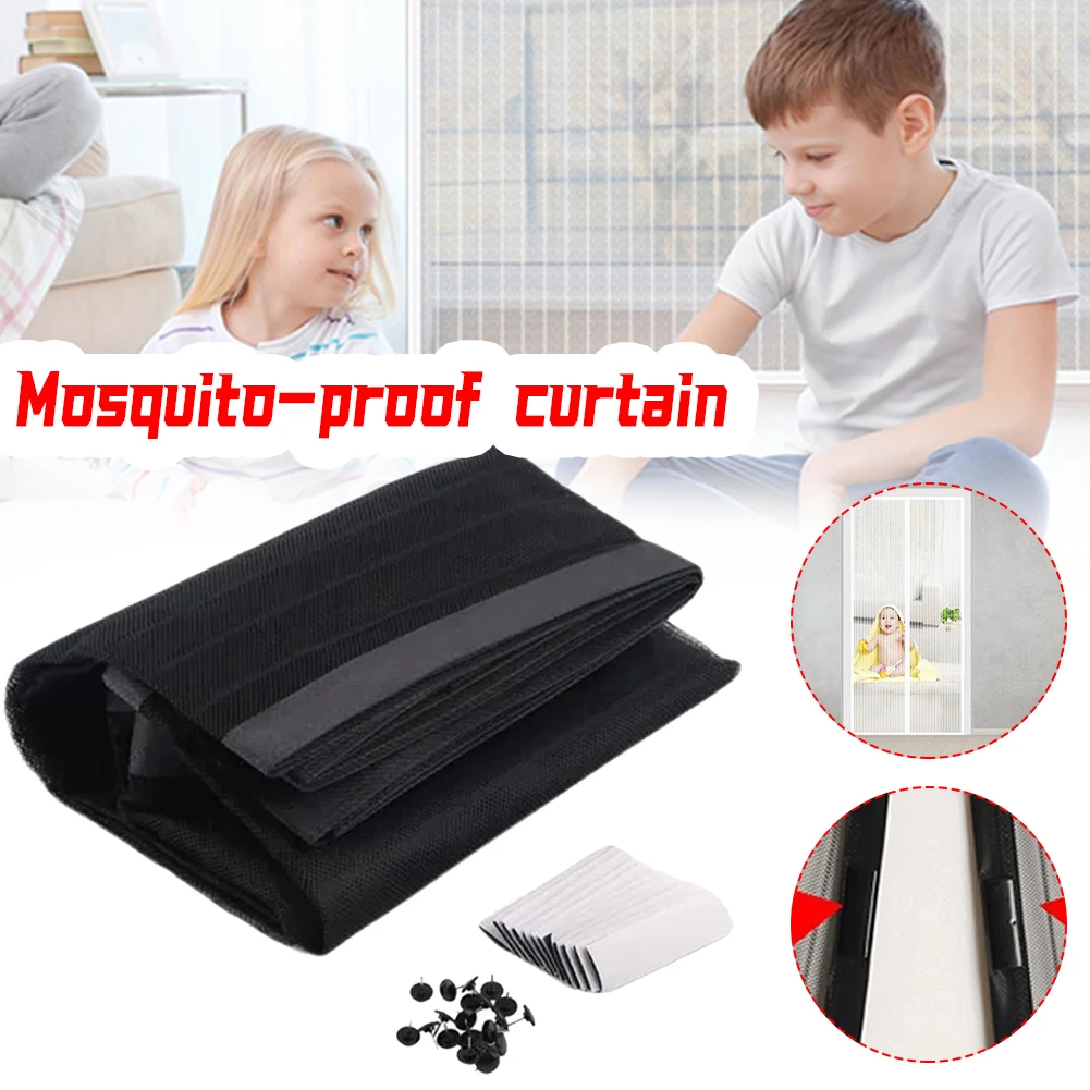 

HOT Summer Anti Magnetic Screen Door Mesh Double Screen Door Self Closing Mesh Door for Preventing Mosquitoes Flies Moths