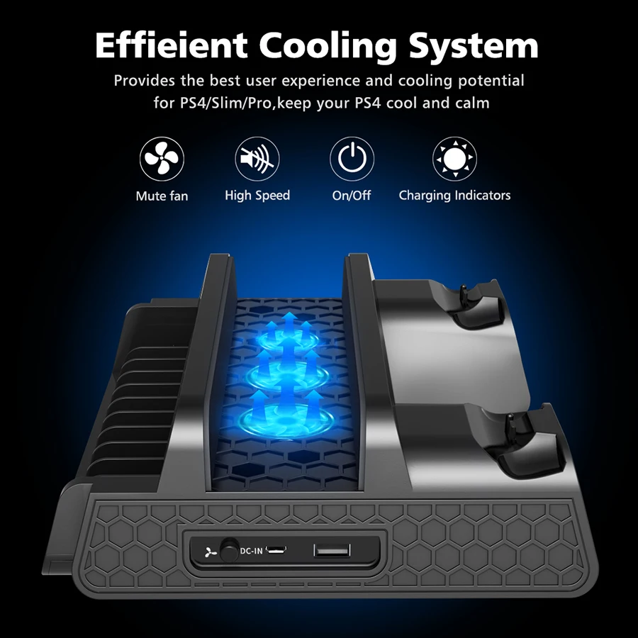 PS4 Slim PRO консоль охлаждающий вентилятор подставка PS 4 джойстик зарядная станция