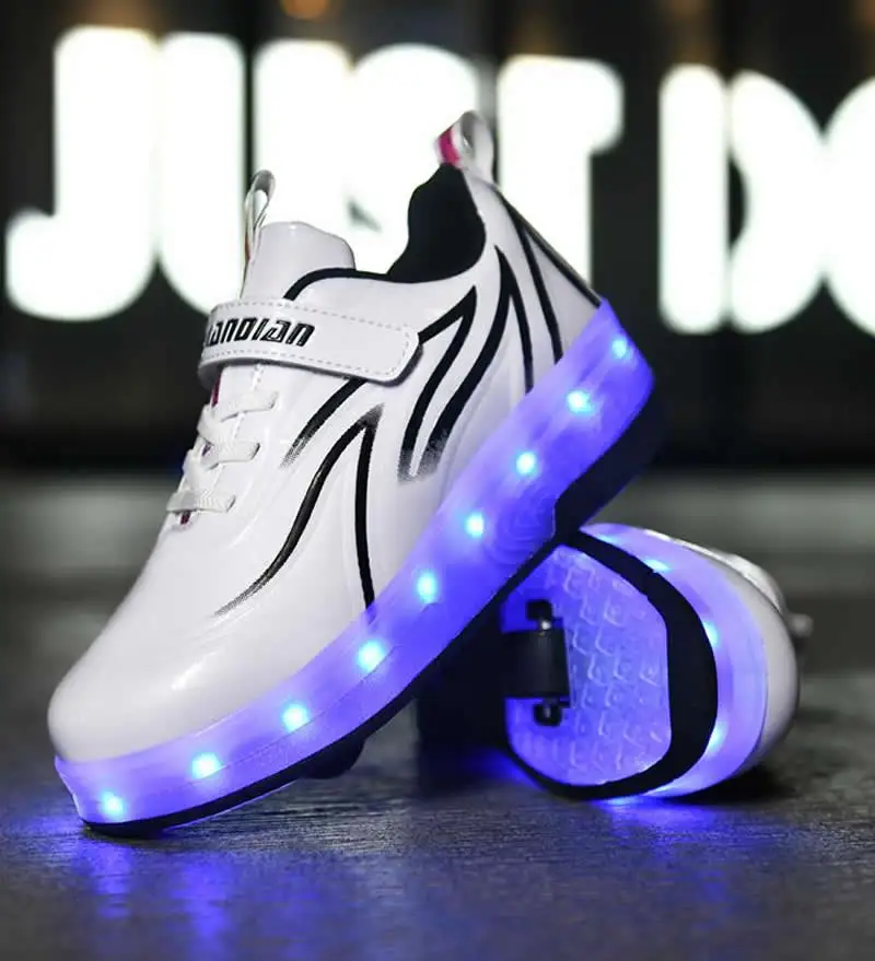 

Children Flashing Light Roller Skates Shoes Led Light 2 Wheels Skating Sneaker Flying Shoes Recharge Multi Breatheable Boy Girl