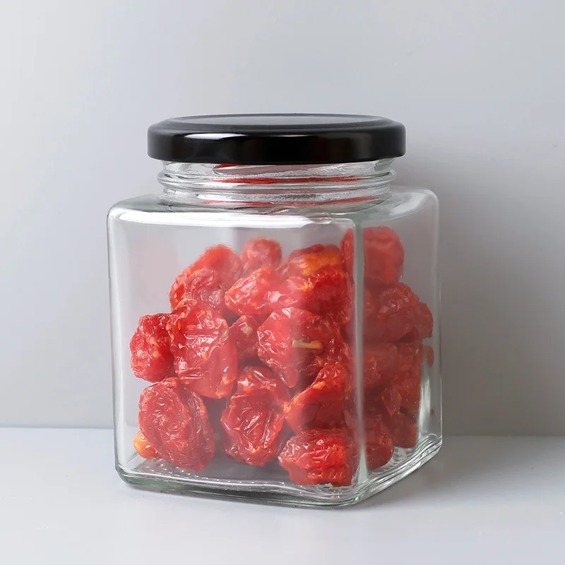 Шестигранные стеклянные банки для пищевых продуктов премиум-класса. Мини-банки с