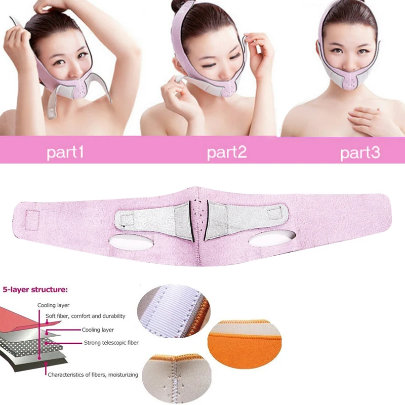 Инструмент для подтяжки лица розовый подтяните меньше модная маска повязка