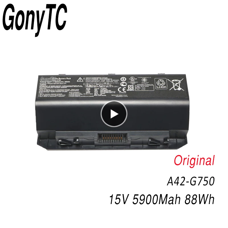 GONYTC A42-G750 оригинальная новинка Аккумулятор для ноутбука ASUS ROG G750 Series G750J G750JH G750JM