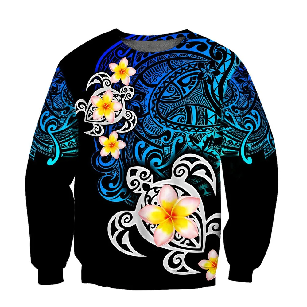 

CLOOCL Fashion Sweatshirt 3D Graphic Polynesian Tribal Floral Pattern Streetwear Polyester Sportswear Harajuku Men Clothing