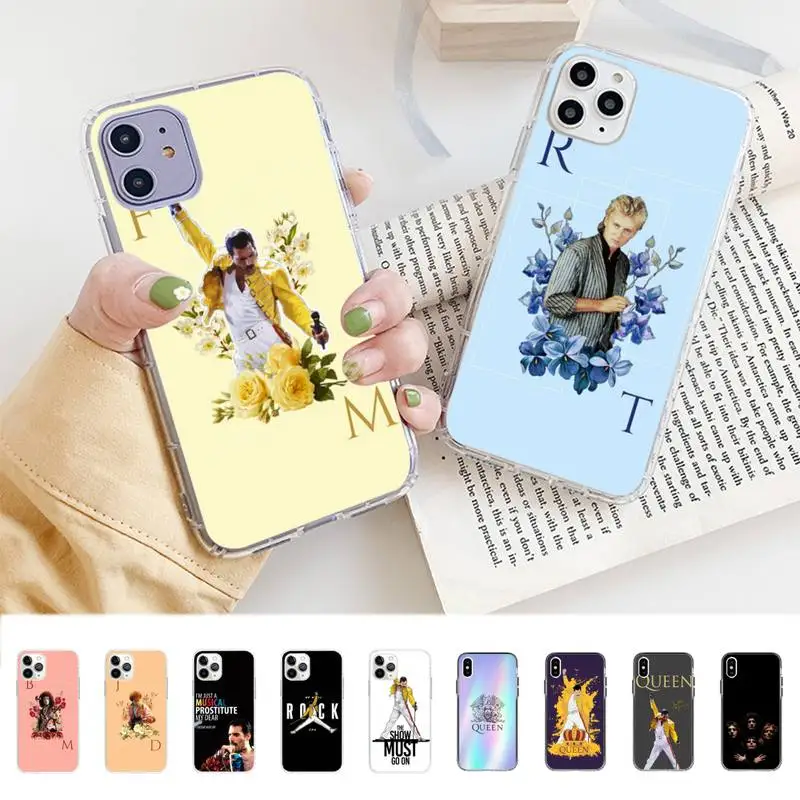 

Rock singer Funky Freddie Mercury Queen Pop Phone Case for iPhone 13 8 7 6 6S Plus X 5S SE 2020 XR 11 12 pro XS MAX