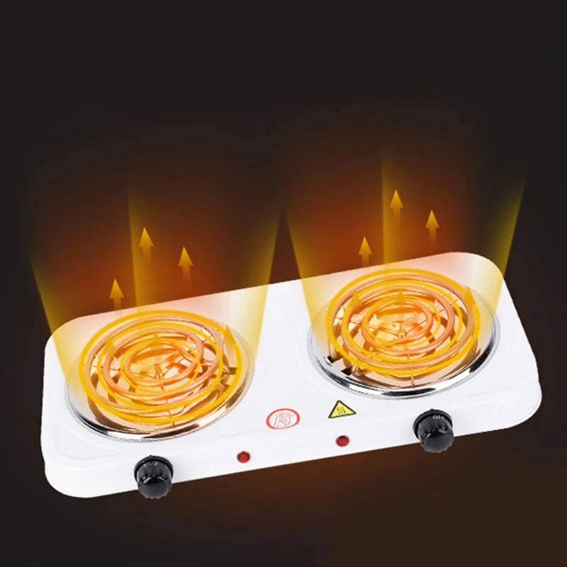 

Portable Electric 2000W Mocha Pot Double Stove Hotplate Adjustable Temperature