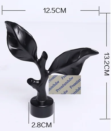 Black Leaf 2 шт./лот, белый, матовый, черный, Европейский, драпировка, занавеска, 28 мм, стержень, конец трубы, декоративная крышка, отделанные, выдалбливают, шар, кристалл, лист, Корона - Цвет: Black Leaf