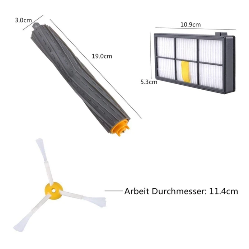 

Replacement Parts Kit for IRobot Roomba 960 980 990 900 890 896 800 Accessories Kit with Main Brush Side Brush Filter