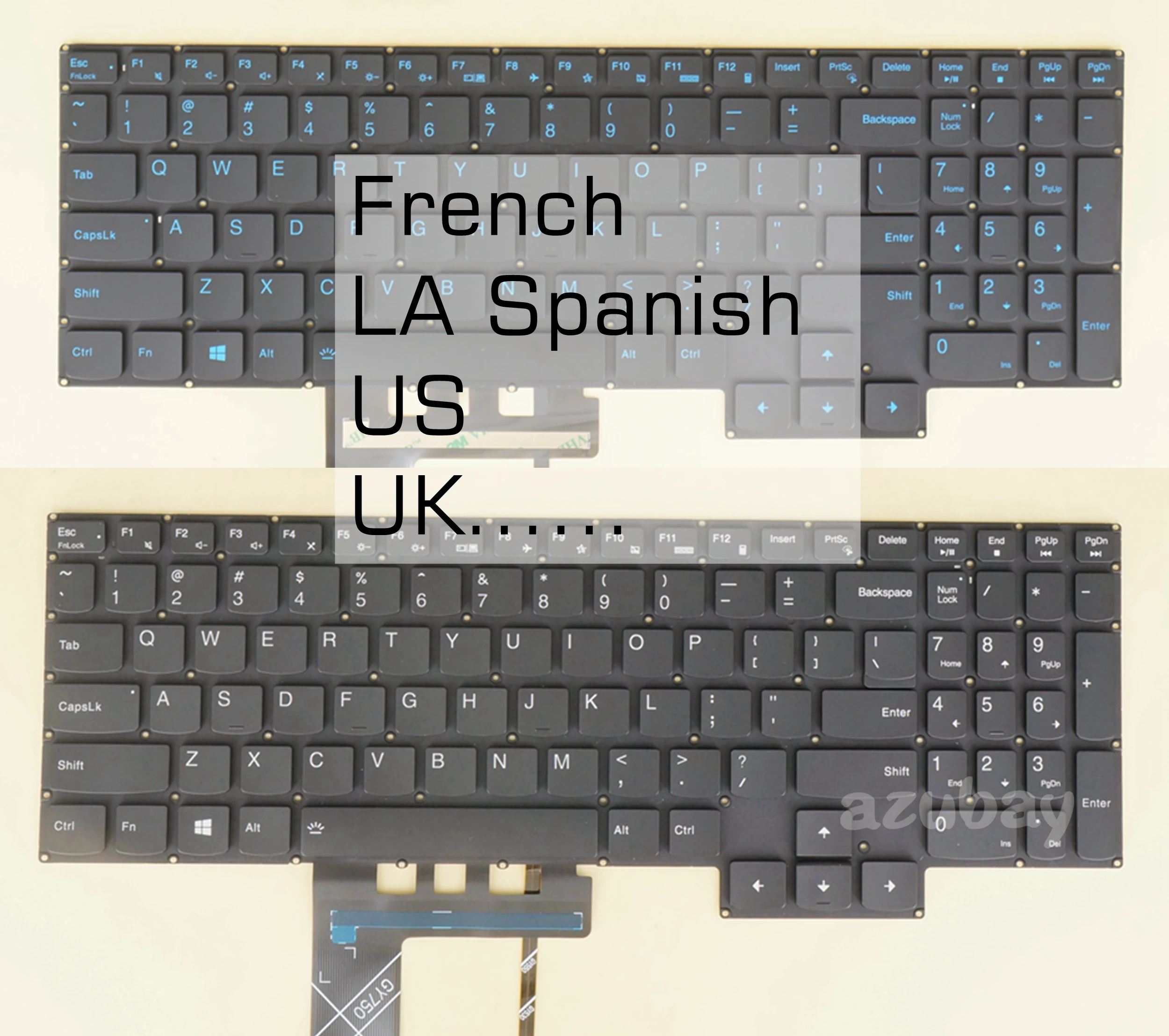 

US UK French LA Spanish Keyboard For Lenovo Legion 5P-15IMH05H 5-15ARH05 5-15ARH05H 5-15IMH05 5-15IMH05H 5-17ARH05H, Backlit