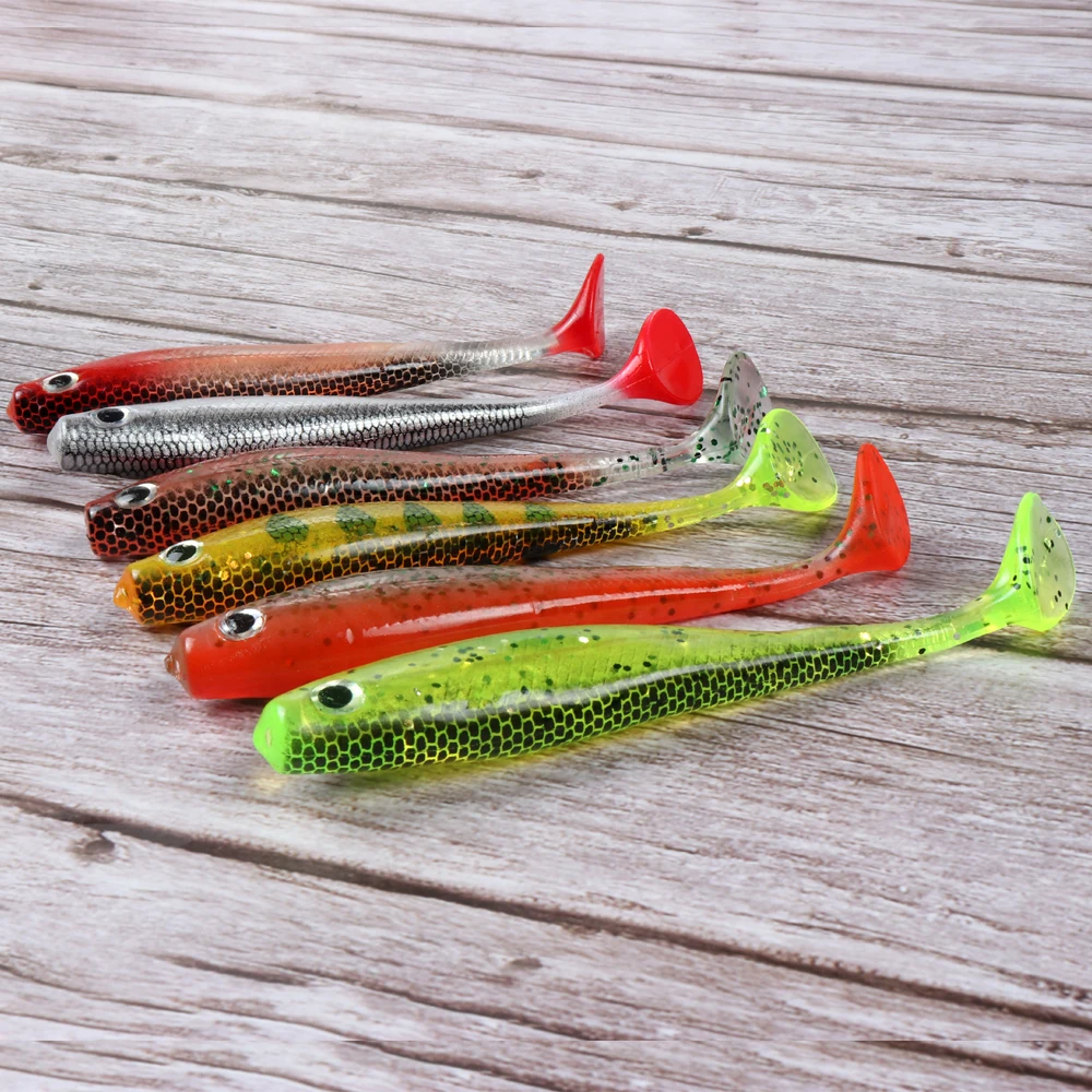 4 шт приманки для рыбалки мягкие 115 мм 11 г силиконовые бас щука Minnow Swimbait Пластик