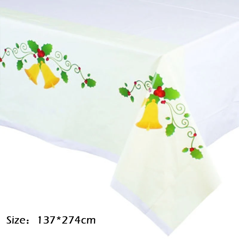 Счастливого Рождества Санта Клаус Снеговик скатерть с деревом стол для