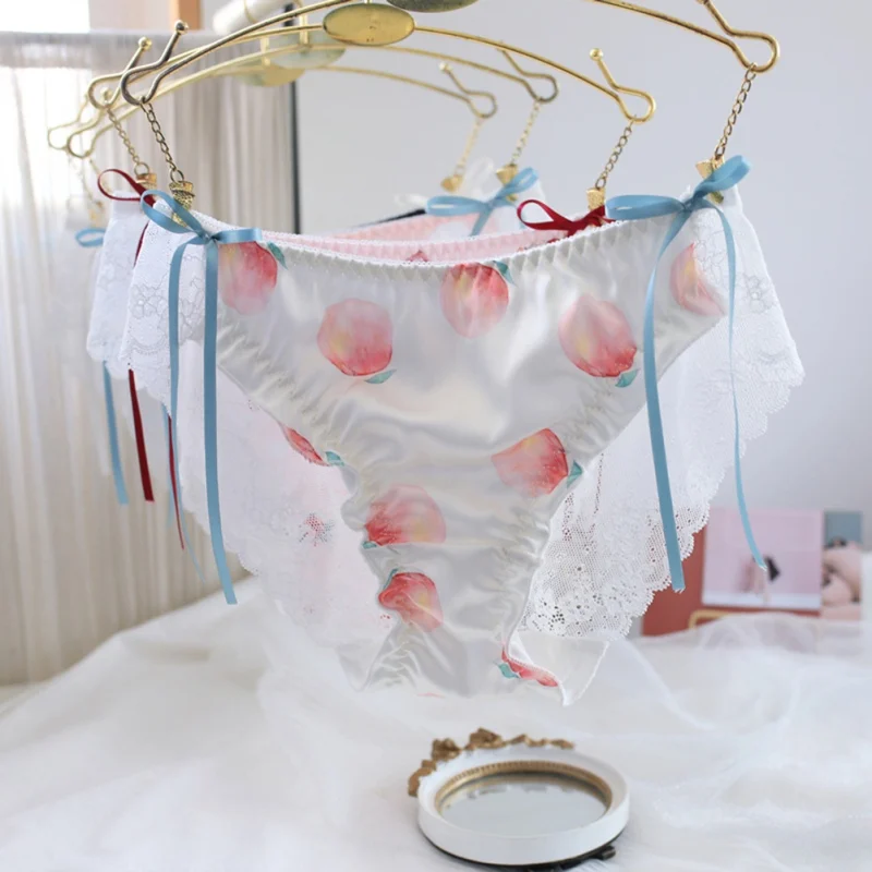 Женские трусы с принтом ropa interior femenina кружевные трусики для девочек лентой на