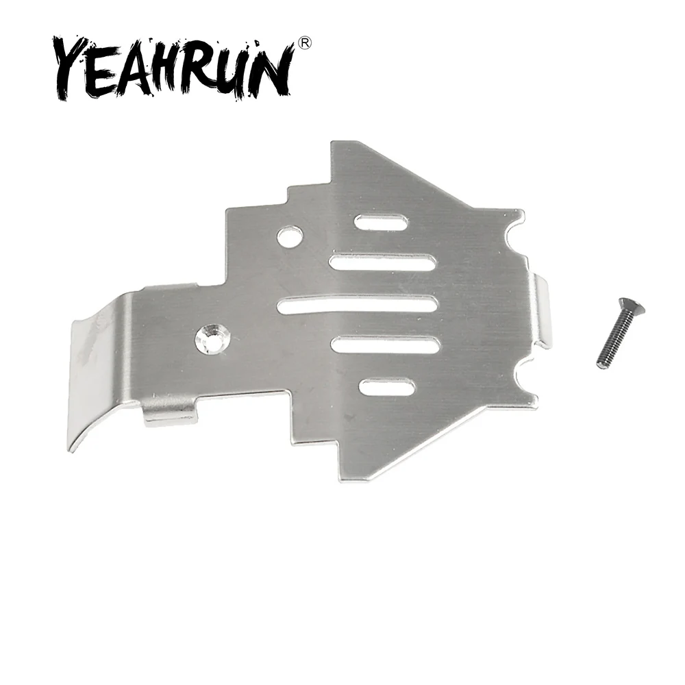 

Защита шасси из нержавеющей стали YEAHRUN, защитная противоскользящая пластина для Traxxas TRX-4 TRX4 1/10, детали для обновленного радиоуправляемого ав...
