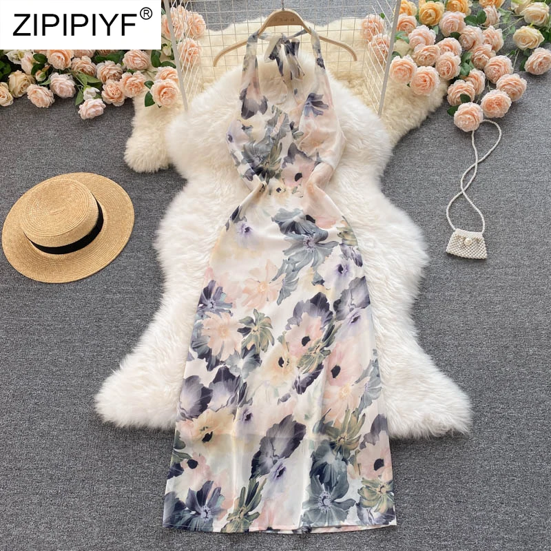 

Женское элегантное платье с открытой спиной, V-образным вырезом и открытой спиной, модель D048 на лето, 2021