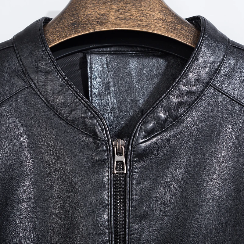 

plus size 8XL 7XL man genuine leather sheepskin clothing real leather jacket spring and autumn leather motorcycle coat