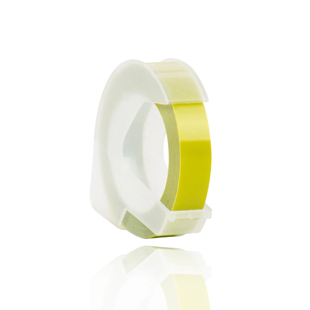 Olive green Смешанные цвета 3D ПВХ тиснение DIY этикетка лента совместимый с dymo 1610 12965 1540 1880 motex E-101 ручной принтер этикеток ручной работы - Цвет: Olive green