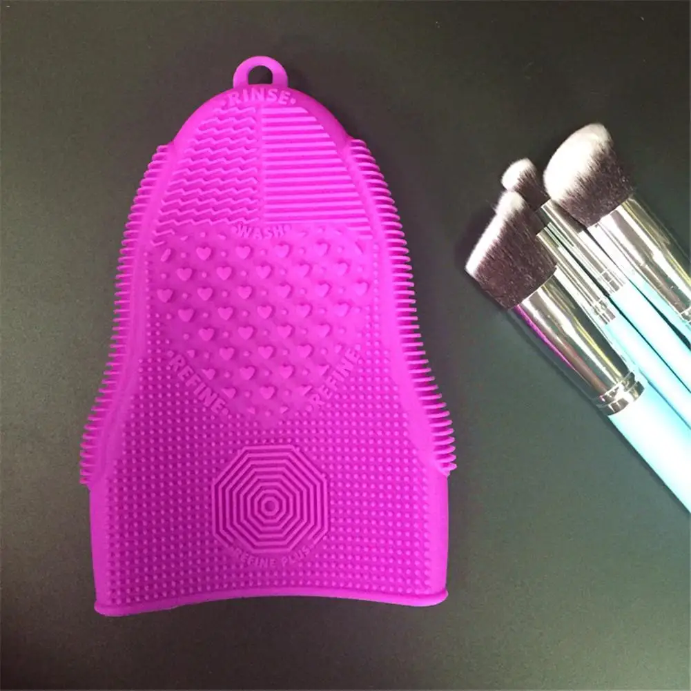

Silicone Brush Cleaner Cosmetic Makeup Washing Brush Gel Cleaning Mat Foundation Makeup Brush Cleaner Pad Scrubber Board