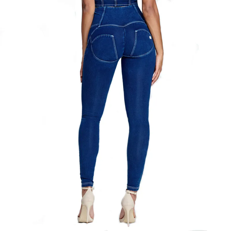 

Джинсы женские Стрейчевые с завышенной талией, на пуговицах