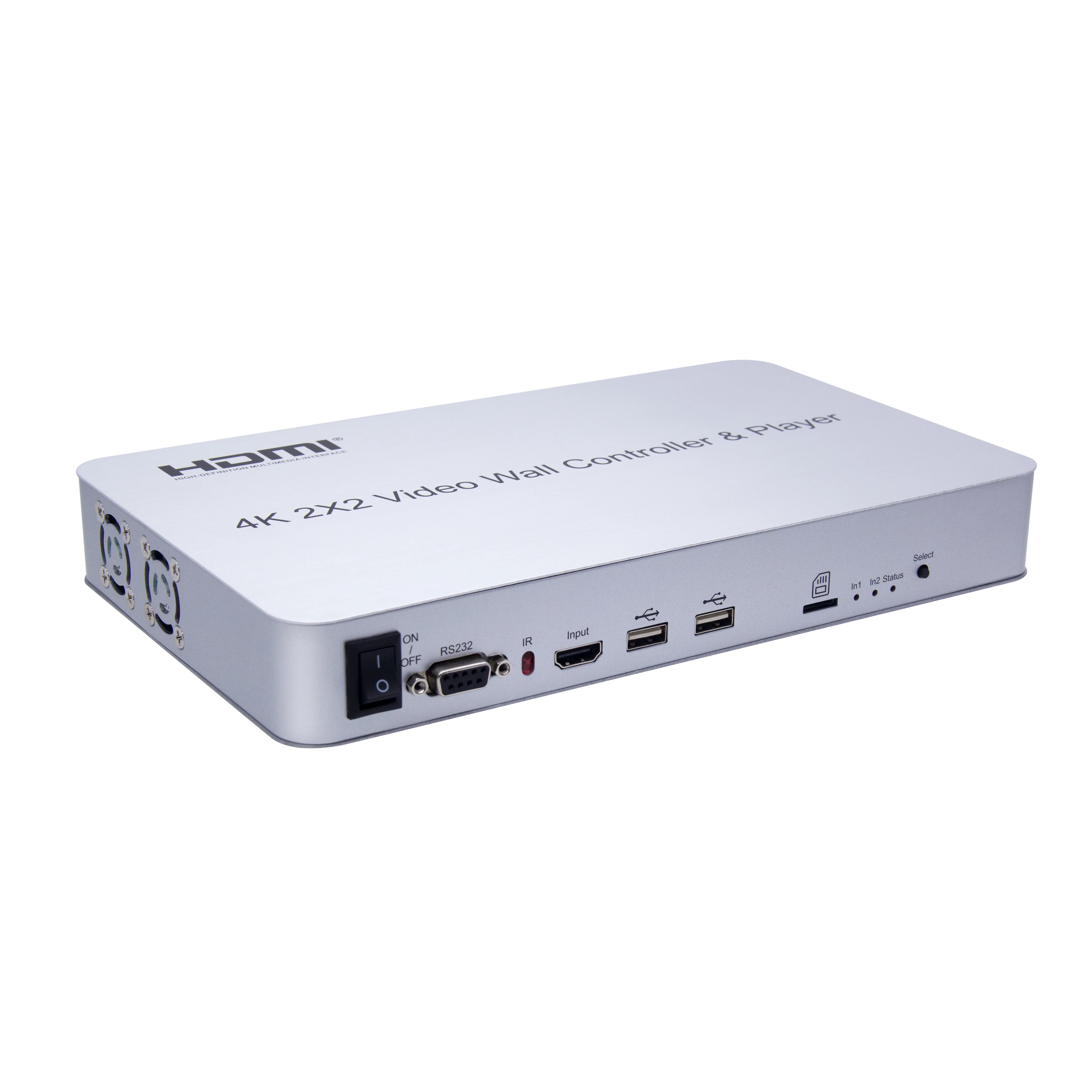 YiiSPO 4K 2X2 HDMI видеонастенный контроллер с плеером HDCP1.4 RS232 3 5 мм аудиовыход |