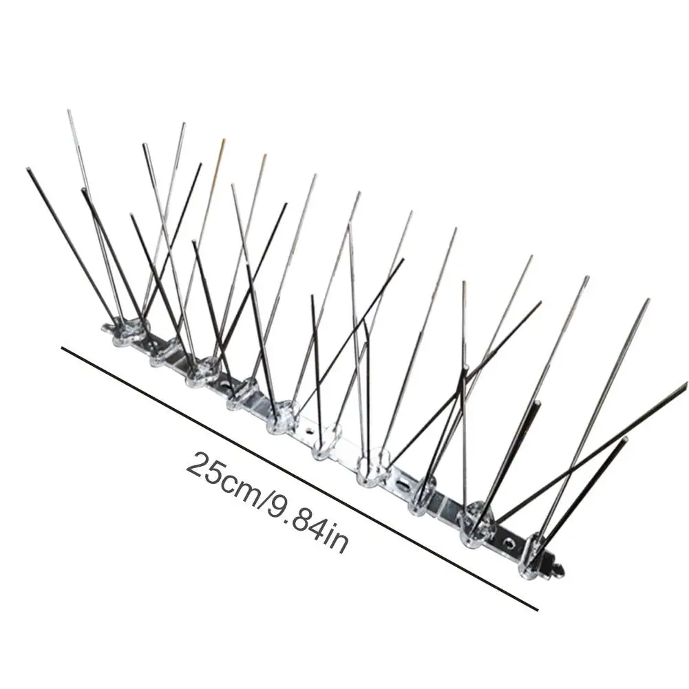 

1PC 25CM Stainless Steel Bird Spikes Eco-friendly Anti Pigeon Nail Bird Deterrent Tool for Pigeons and other small birds fence