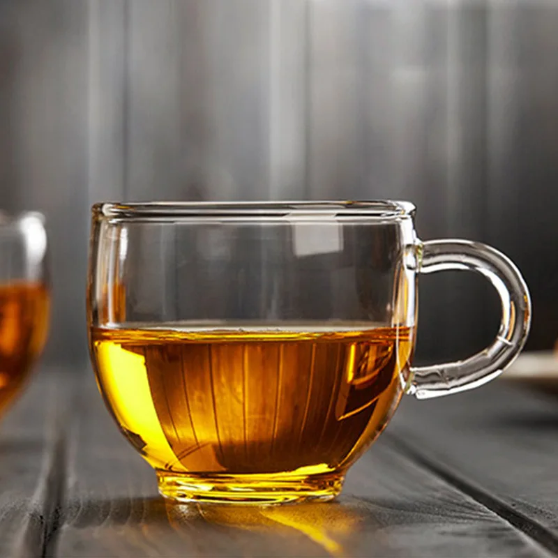 Стеклянная чашка маленькая чайная с емкостью 80 мл термостойкий чайный сервиз