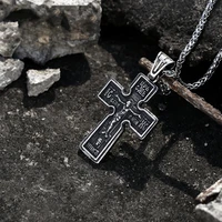 vintage christ jesus pendant necklace men 316l stainless steel cross necklace chain jewelry gift religious christian jewelry