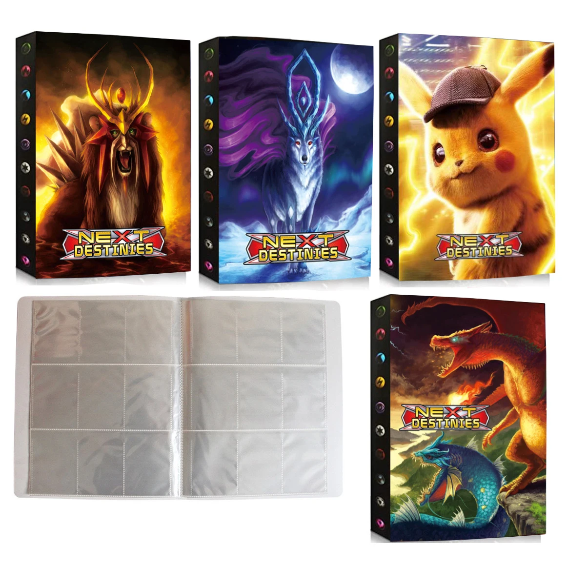 

New Big Size 9-Pocket 432Pcs Holder Album Card Toys Collections Pokemon Cards Album Book Top Load List Binder For Children Gift