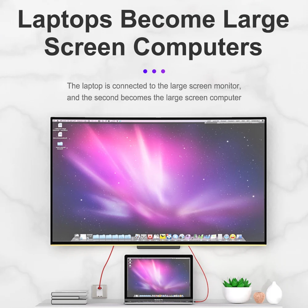 Кабель USB C-HDMI 4K Type C HDMI Thunderbolt3 конвертер для MacBook Huawei Mate 30 40 | Электроника