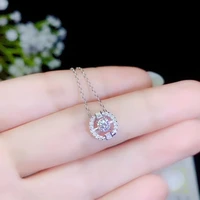 kjjeaxcmy fine jewelry 925 sterling silver inlaid mosang diamond ladies new pendant necklace popular support test hot selling