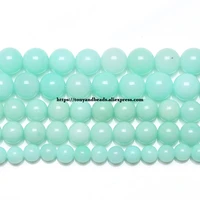 natural stone amazonite color jade round loose beads 6 8 10 mm pick size jewelry making