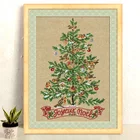 Рождественская елка с птицами, Набор для вышивки крестиком, хлопковая шелковая нить, 18 карат, 14 карат, 11 карат, льняное полотно для сшивания, вышивка сделай сам