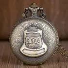 Новый дизайн уникальные винтажные бронзовые кварцевые карманные часы с цепочкой ожерелье подвеска цепочка для мужчин женщин CF1043