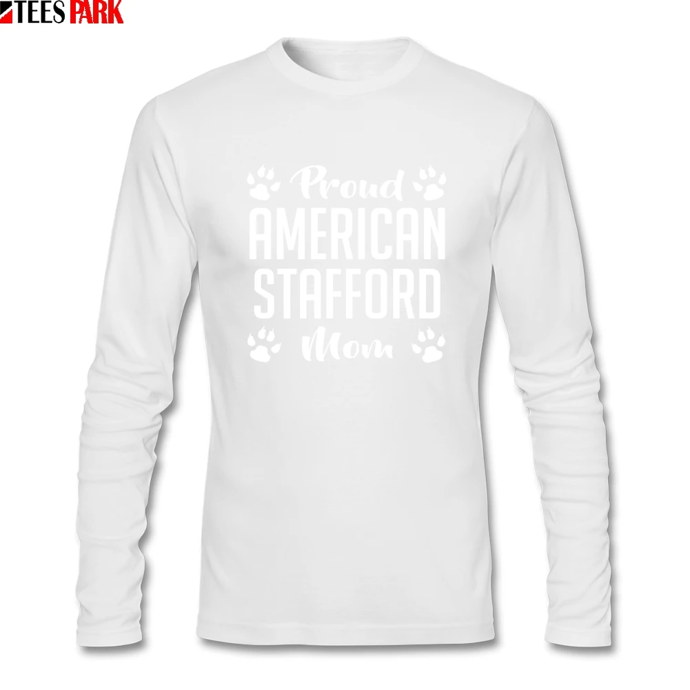 Мужские футболки Prond с изображением американского Стаффорда мужские осенние