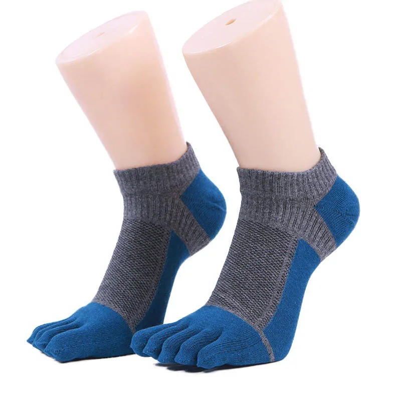 

Invisible Sport Socks Five-finger for Men Cotton Breathable Anti-friction Boat Sock Anti-skid 1Pair