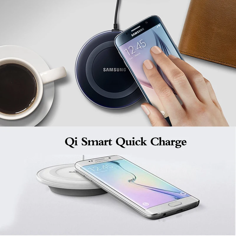 5 V/2A QI Беспроводное зарядное устройство с микро usb кабелем для samsung Galaxy S7 S6 EDGE S8 S9 S10