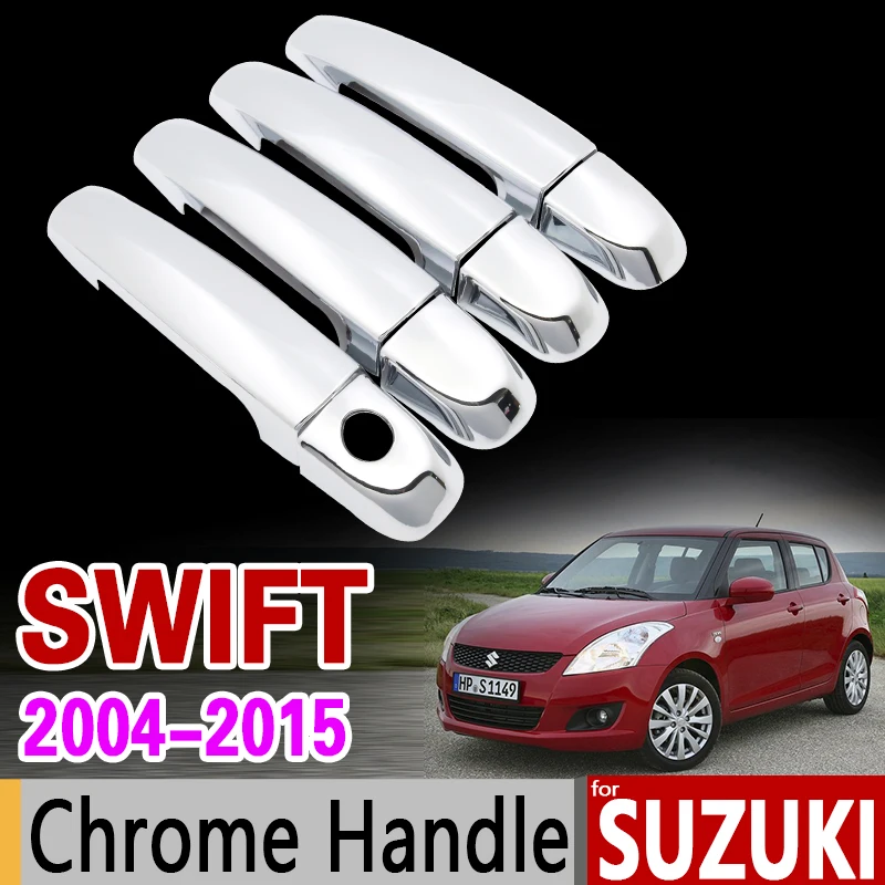 Хромированная ручка для Suzuki Swift 2004 2015 комплект отделки Maruti DZire 2005 2007 2009 2011