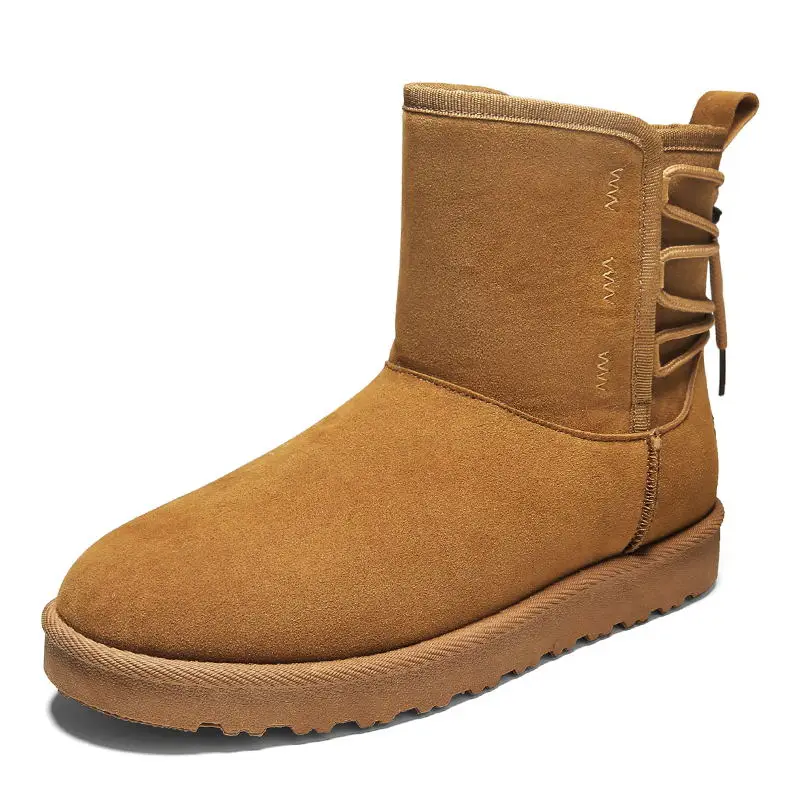 

Men Boots New Winter Brushed Thick Warm High Top Cotton-Padded Shoes Snow Boots Warm Men Casual Shoes