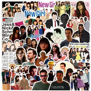 103050pcs tv show new girl stickers laptop guitar luggage fridge skateboard waterproof cool graffiti sticker decal kids toys free global shipping