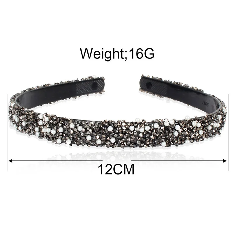 

Luxury Crystal Pearl Rhinestone Headbands Fashion Women Hair Accessories Headdress Padded Hairbands Hair Bands Sparkly Hair Hoop